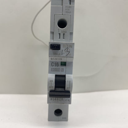 Eaton MCH116 16A 30mA 230V RCBO Circuit Breaker DIN Rail Germany