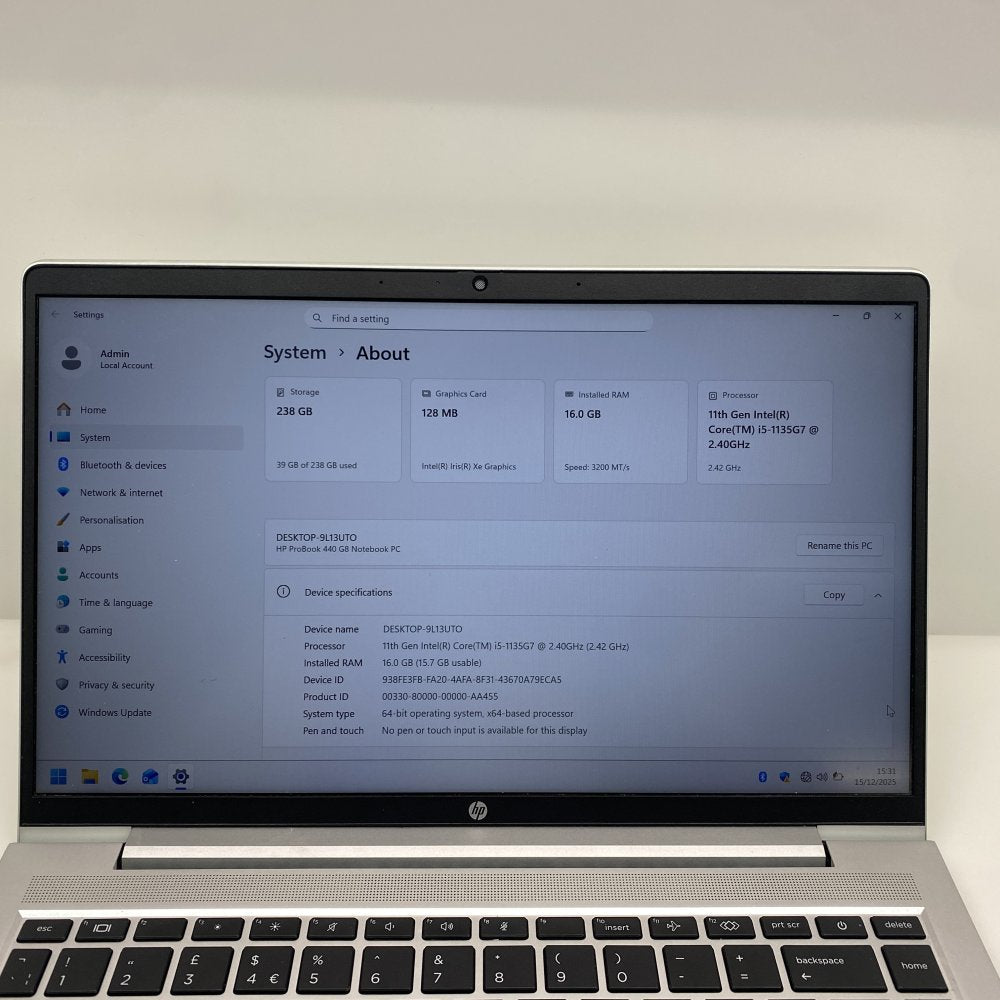 HP ProBook 440 G8 Ultrabook i5 11th Gen 14" FHD HDMI USB-C Silver 1080p