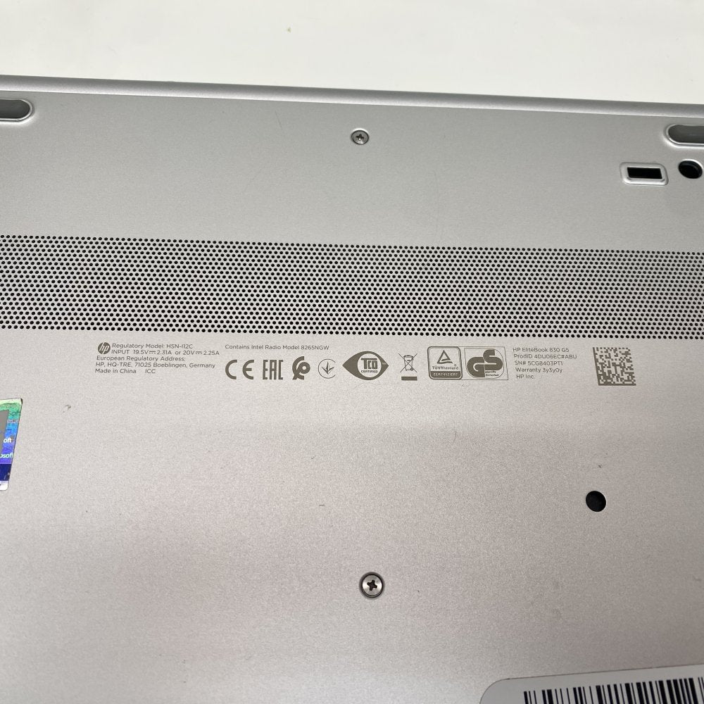 HP EliteBook 830 G5 Intel i5 7300U 16GB 477GB Full HD 13.3in Laptop - Grade D