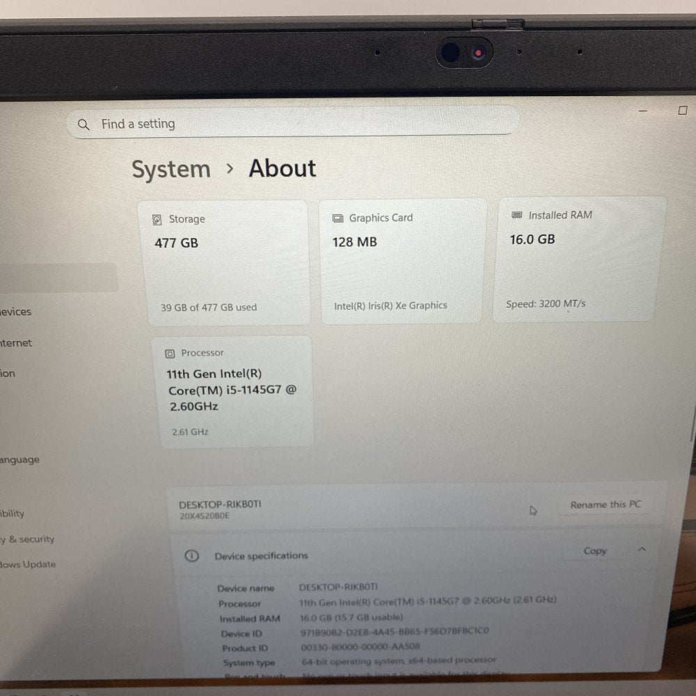 Lenovo ThinkPad L15 Gen 2 i5-1145G7 16GB 512GB SSD FHD Business Laptop