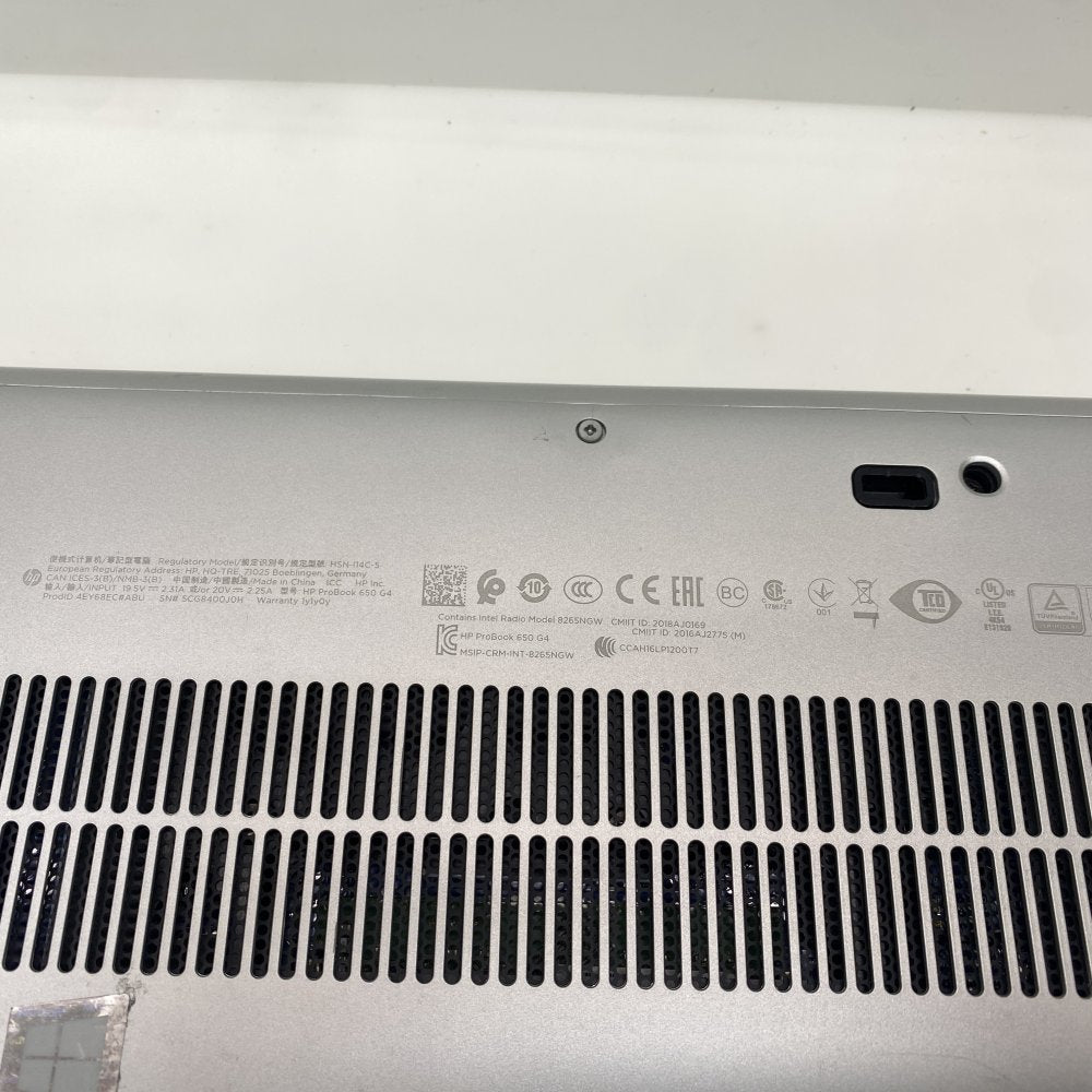 HP ProBook 650 G4 i5 16GB 477GB SSD 1080p USB-C HDMI Ethernet Silver