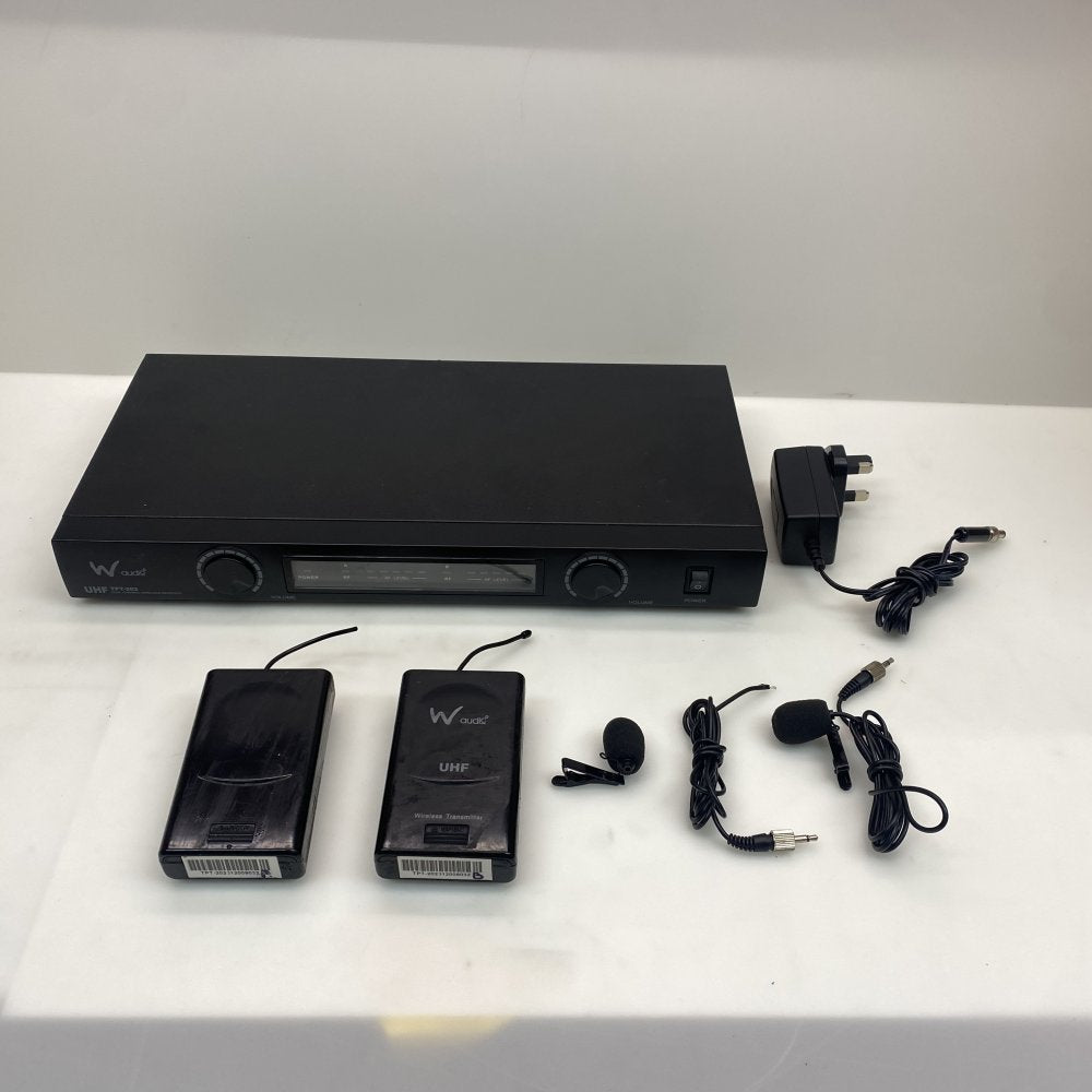 WAudio TPT-202 Dual UHF Wireless Mic System 100m Dynamic Black