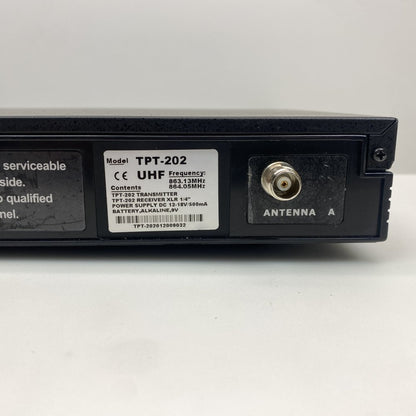 WAudio TPT-202 Dual UHF Wireless Mic System 100m Dynamic Black