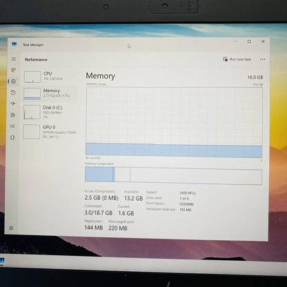 HP ZBook 15 G6 i7-9850H 16GB 512GB SSD Quadro T2000 Mobile Workstation (Grade A)