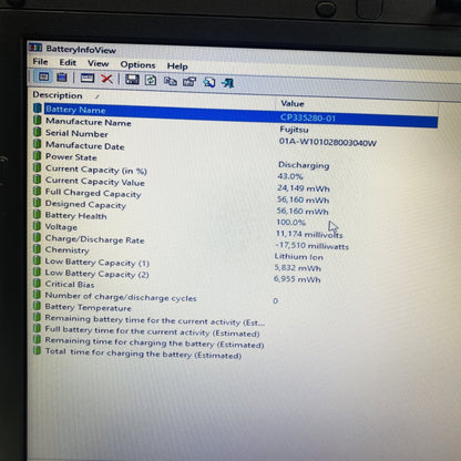 Fujitsu Lifebook E780 Intel i5 2.40GHz 4GB RAM 160GB HDD 15.6" Display