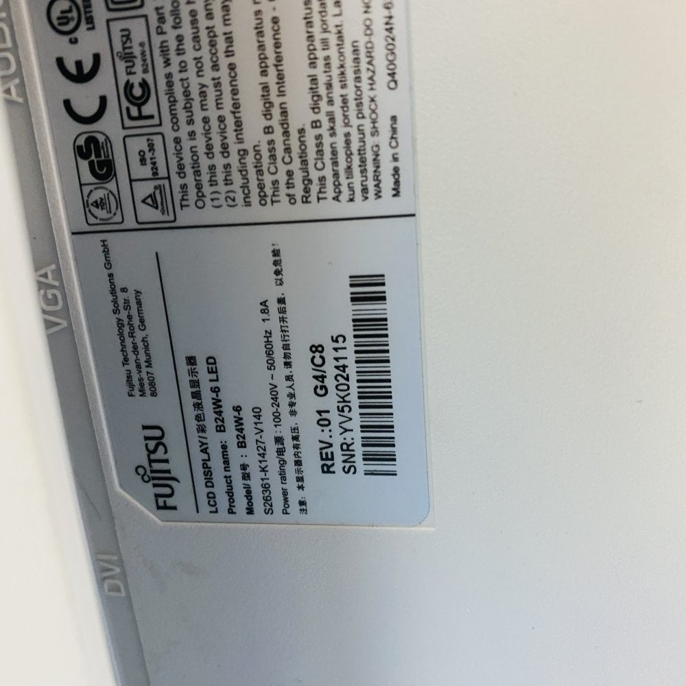 Fujitsu Bundle B24W-7 B24W-6 B22W-7 1920x1200 LED Monitors Ergonomic