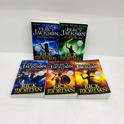 Young Adult Paperback Series Percy Jackson Rick Riordan Complete 5 Book Set