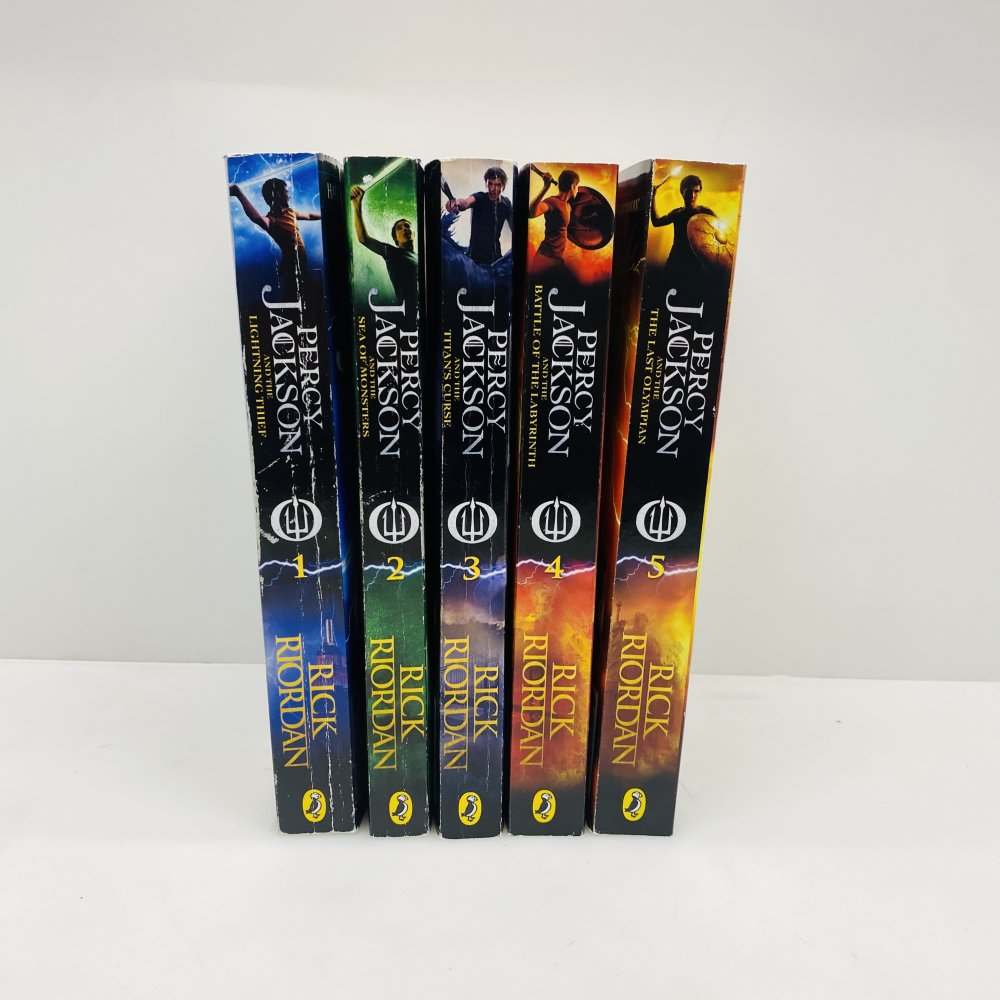 Young Adult Paperback Series Percy Jackson Rick Riordan Complete 5 Book Set