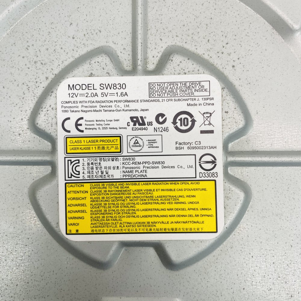 DVD Multi Recorder Internal SATA Optical Drive RW Panasonic SW830 Black