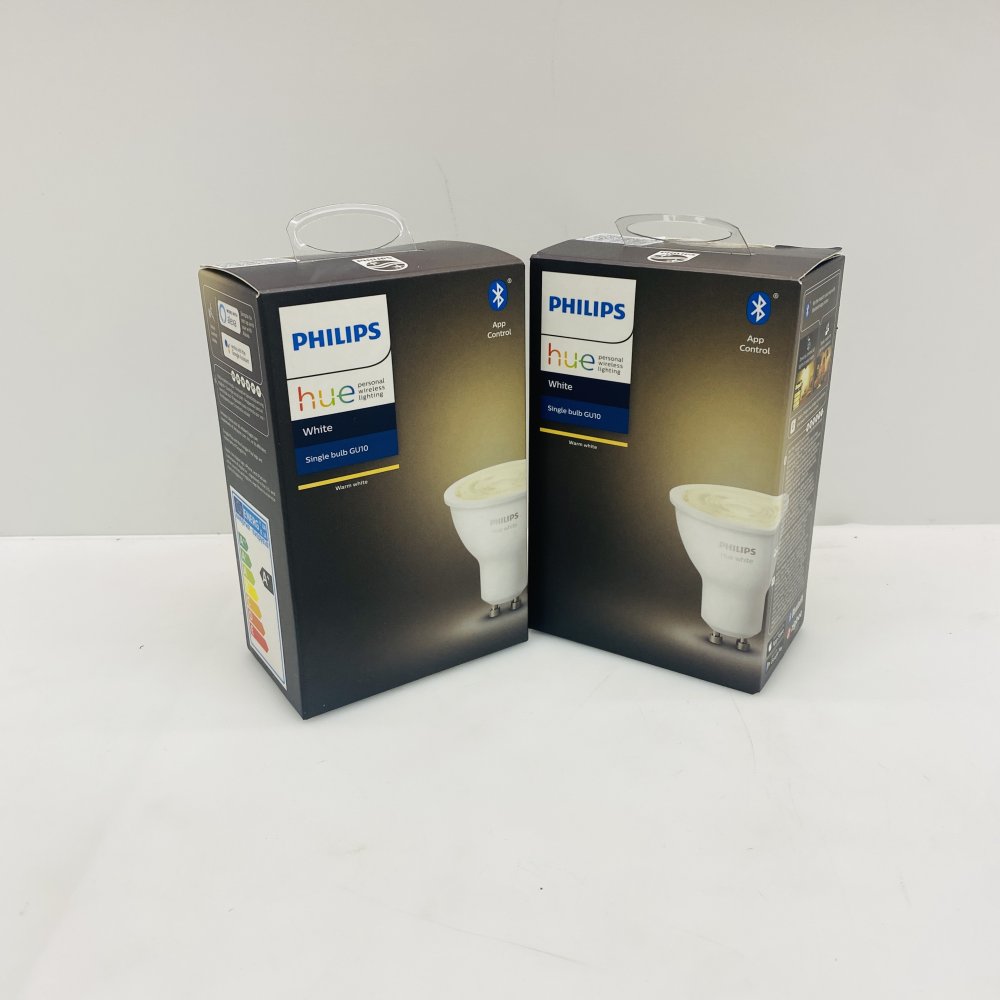 Smart White LED GU10 Bulbs Bluetooth Zigbee Philips Hue 2700K 400lm 2 Pack