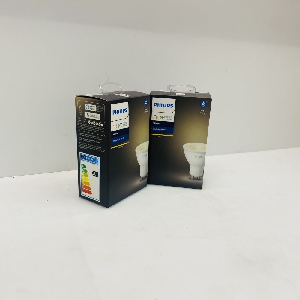 Smart White LED GU10 Bulbs Bluetooth Zigbee Philips Hue 2700K 400lm 2 Pack