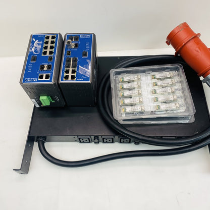 Bundle Advantech EKI-7654C Gigabit Switch APC PDU 20 SFP Modules Industrial