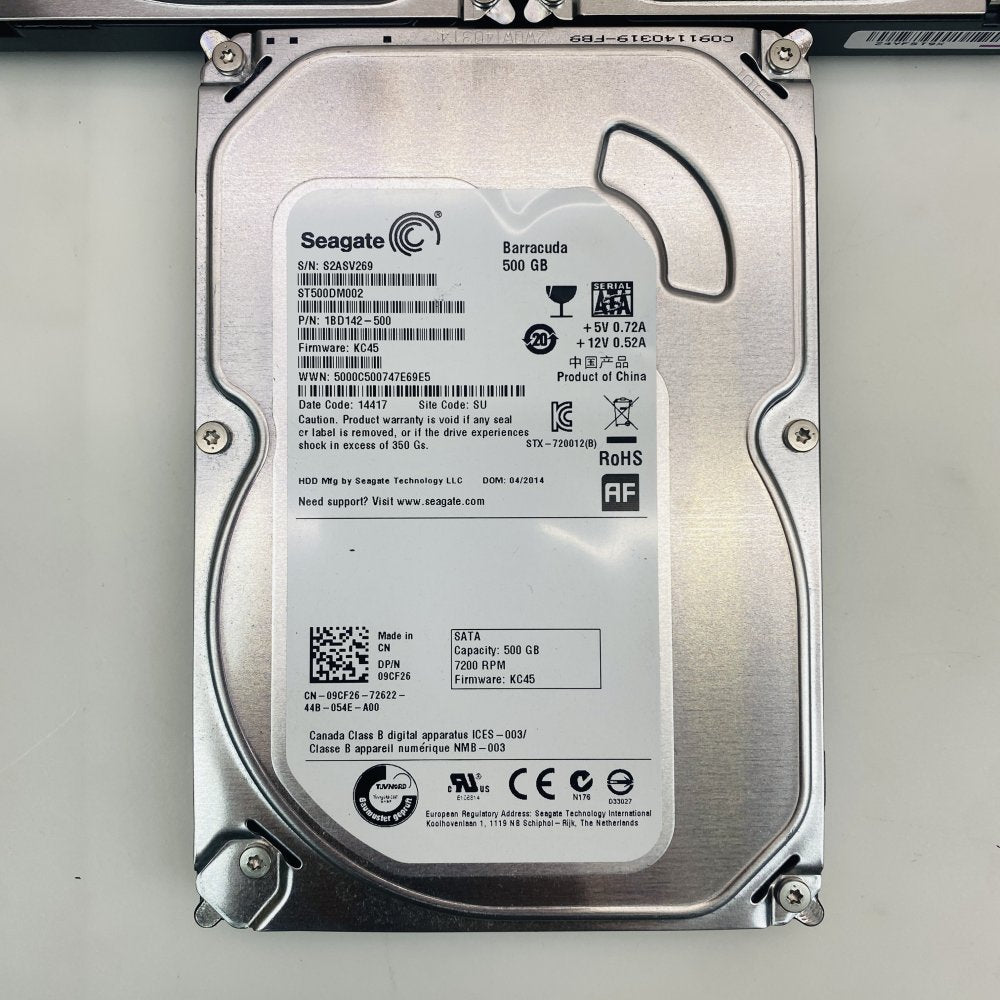 Internal SATA 6Gbps 3.5 Inch HDD Lot of 5 Seagate Barracuda 500GB ST500DM002