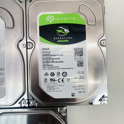 Internal SATA 6Gbps 3.5 Inch HDD Lot of 5 Seagate Barracuda 500GB ST500DM002