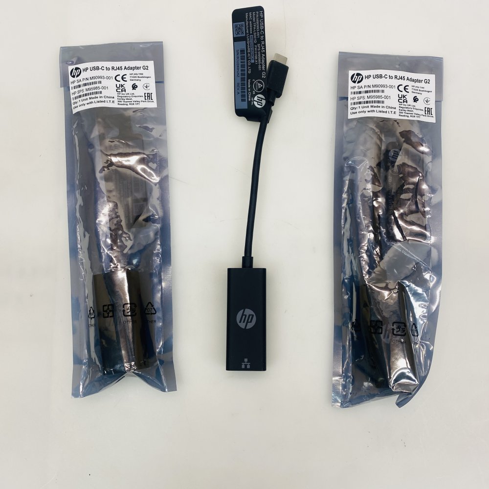 HP USB-C to RJ45 Adapter G2 High-Speed Ethernet Portable Black 3 Pack
