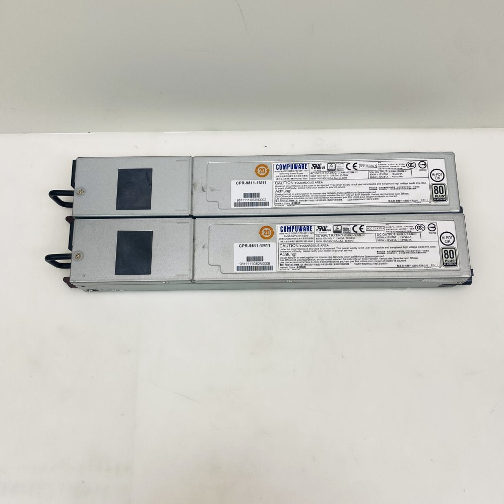 Compuware CPR-9811-1M11 980W 80 PLUS Platinum Hot-Swap Server PSU Pair