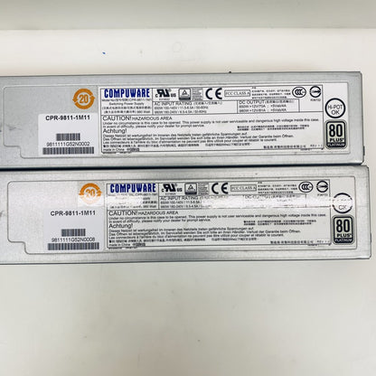 Compuware CPR-9811-1M11 980W 80 PLUS Platinum Hot-Swap Server PSU Pair