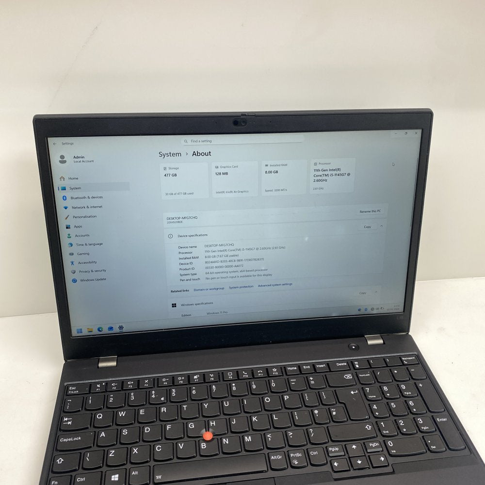Lenovo ThinkPad L15 Gen2 i5 512GB SSD 8GB RAM 1080p USB-C HDMI