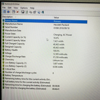 HP ProBook 650 G4 Intel i5-7300U 8GB RAM 512GB SSD Windows 11 Pro (Grade D)