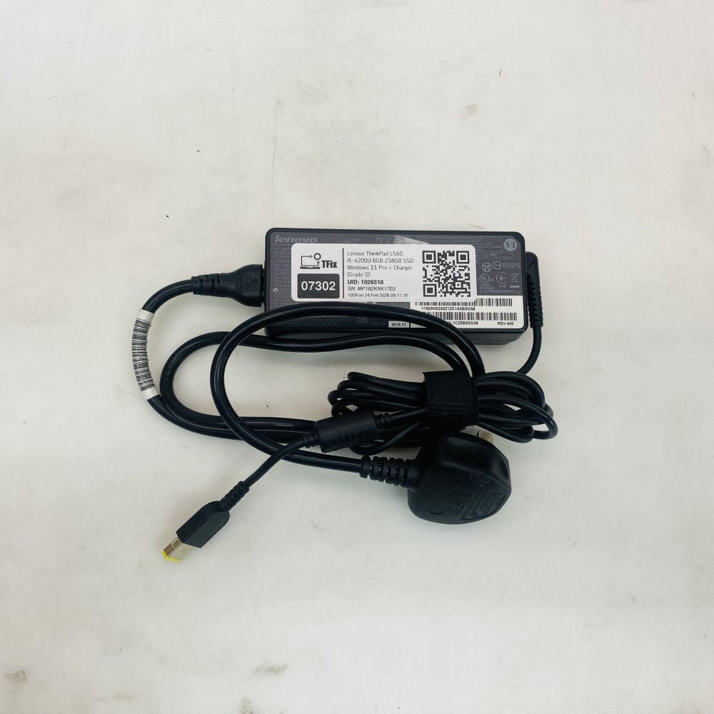 Lenovo ThinkPad L560 i5-6200U 8GB 238GB SSD Windows 11 Pro + Charger (Grade D)