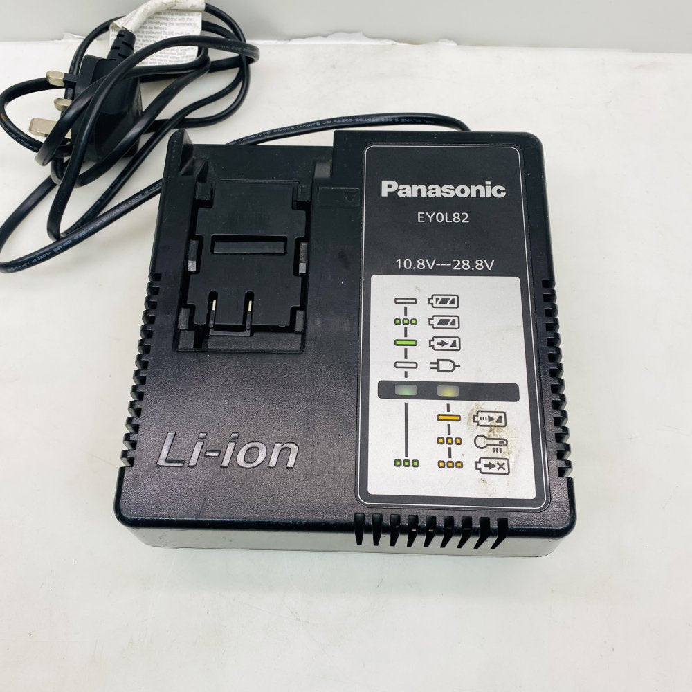 Panasonic EY0L82 Battery Charger + 2x 14.4V 4.2Ah Batteries Used (Grade C)