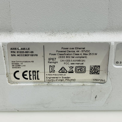 Axis Q1645-LE Network Camera Housing / Enclosure ONLY – NO CAMERA-Grade-C