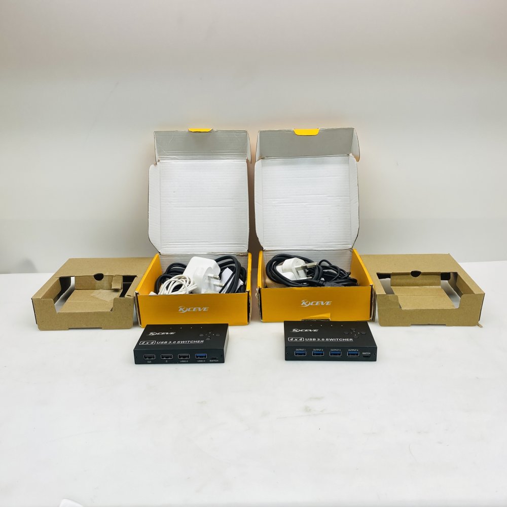 2x Kceve AM-KM434 4x4 USB 3.0 Switcher Matrix - Grade-B