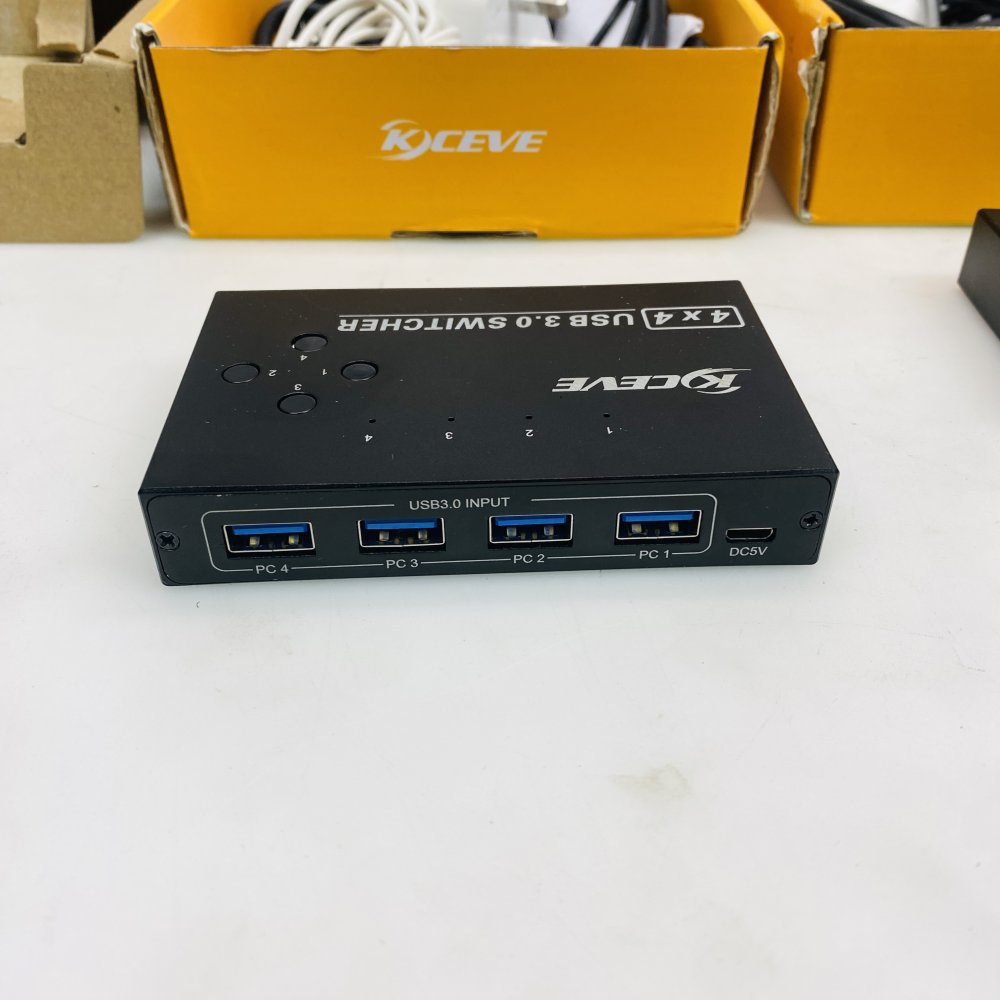 2x Kceve AM-KM434 4x4 USB 3.0 Switcher Matrix - Grade-B
