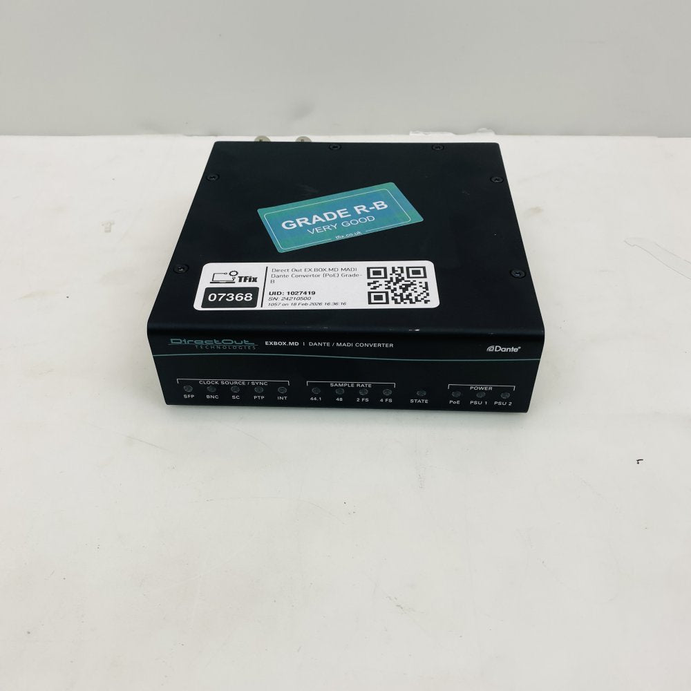 Direct Out EX.BOX.MD MADI Dante Convertor (PoE) Grade-B
