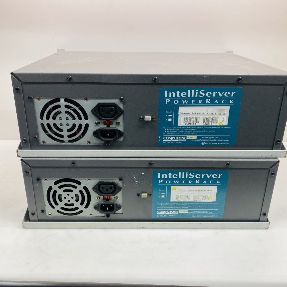 Computone IntelliServer PowerRack 16-Port Rackmount Terminal Server x2