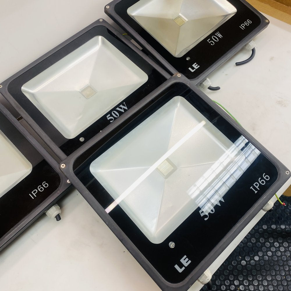 LE 50W LED Flood Light IP66 Outdoor Floodlight - Lot of 4 Grade-D