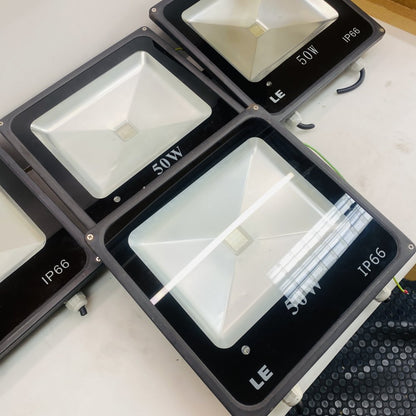 LE 50W LED Flood Light IP66 Outdoor Floodlight - Lot of 4 Grade-D
