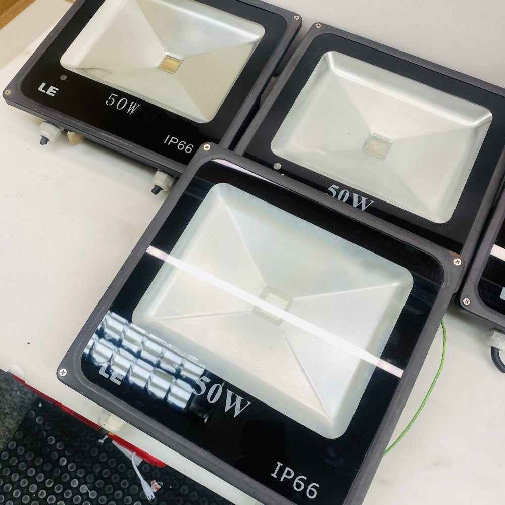 LE 50W LED Flood Light IP66 Outdoor Floodlight - Lot of 4 Grade-D