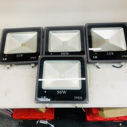 LE 50W LED Flood Light IP66 Outdoor Floodlight - Lot of 4 Grade-D