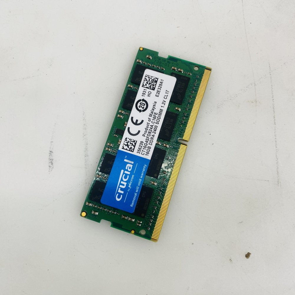 Crucial CT16G4SFD824A 16GB DDR4-2400 SODIMM Laptop Memory CL17 1.2V Grade-A