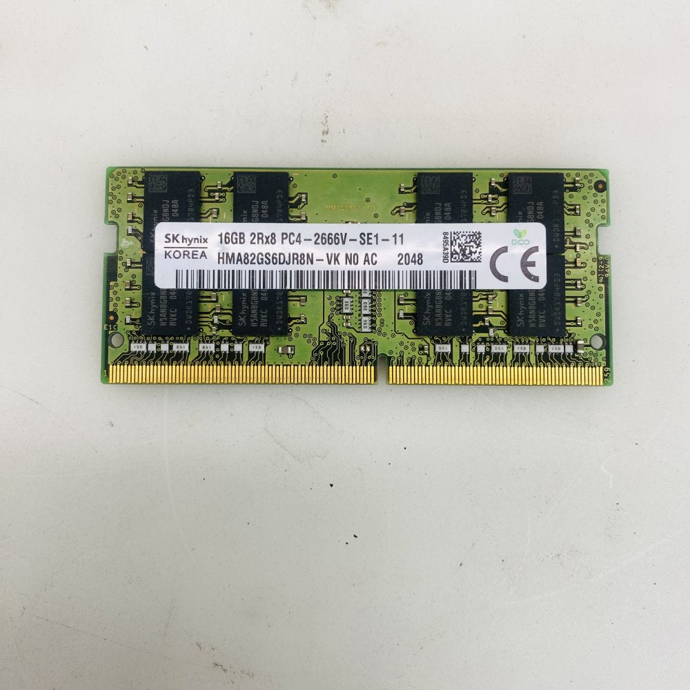 SK hynix 16GB DDR4 PC4-2666V SODIMM 2Rx8 HMA82GS6DJR8N Grade-A