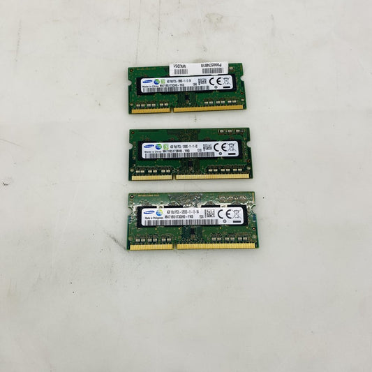 3x Samsung 4GB PC3L-12800S (M471B5173QH0-YK0) Laptop SODIMM DDR3L RAM Grade-A