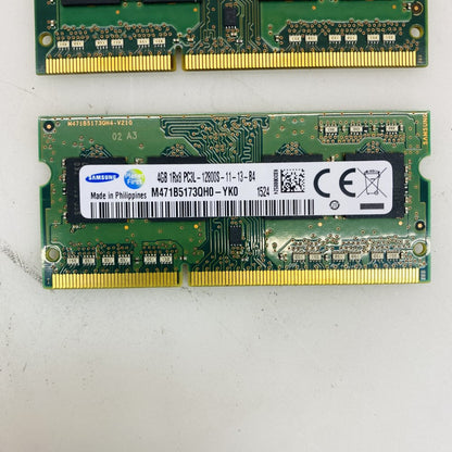 3x Samsung 4GB PC3L-12800S (M471B5173QH0-YK0) Laptop SODIMM DDR3L RAM Grade-A