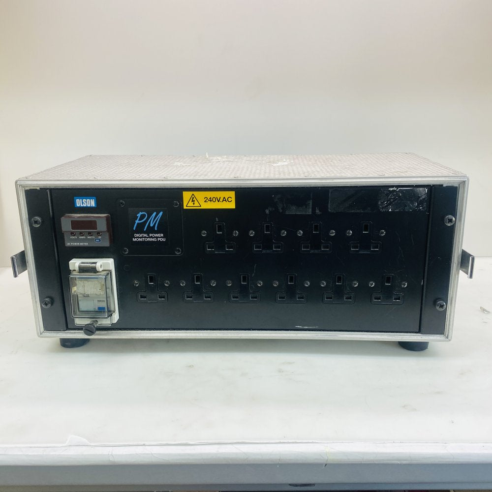 OLSON PM Digital Power Monitoring PDU 240VAC 8-Way UK Socket Grade-C