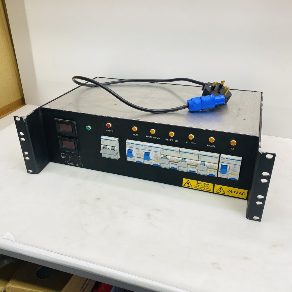 Hager 240V Rackmount PDU Power Distribution Box w/ Multiple MCBs Grade-C