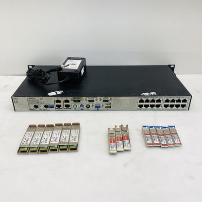 Black Box ServSwitch CX Rackmount KVM + Lot of SFP/XFP Transceivers - Used