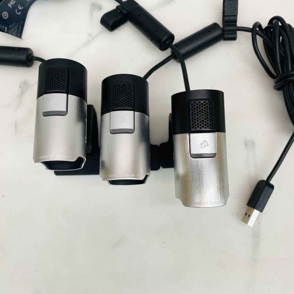 Microsoft 1080p HD Webcam Lot of 3 USB Cameras - Grade-B