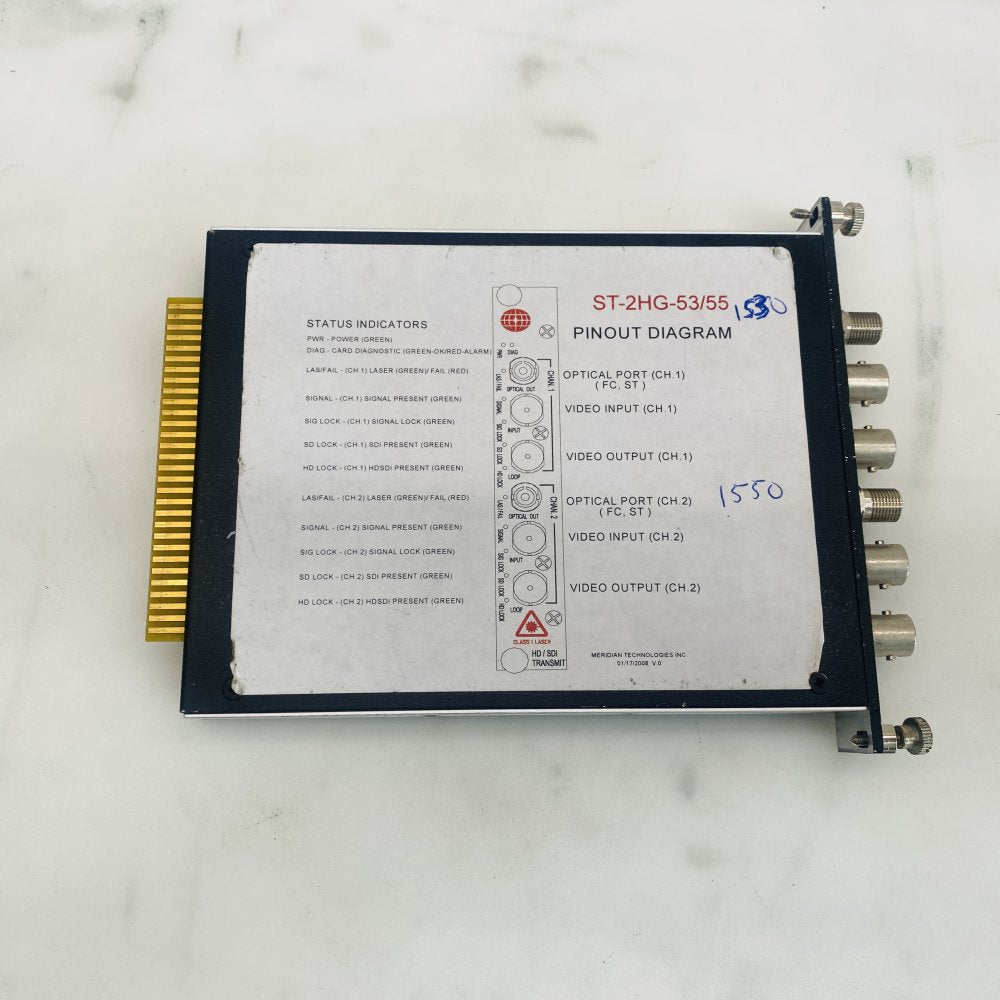 Meridian Technologies ST-2HG-53/55 HD/SDI Optical Transmitter Module (Grade B)