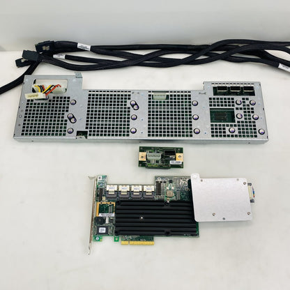 BP-34101 V1.0 SAS Backplane with RAID Controller & MiniSAS Cables Grade-A