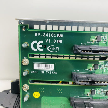 BP-34101 V1.0 SAS Backplane with RAID Controller & MiniSAS Cables Grade-A
