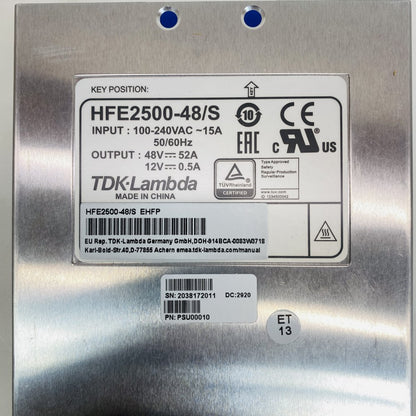 TDK-Lambda HFE2500-48/S 48V 52A 2.5kW Hot-Swap Server Power Supply