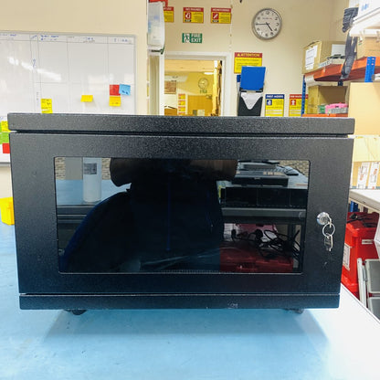 Lockable Network Server Metal Cabinet w/ Glass Door & Cooling Fans Grade-B
