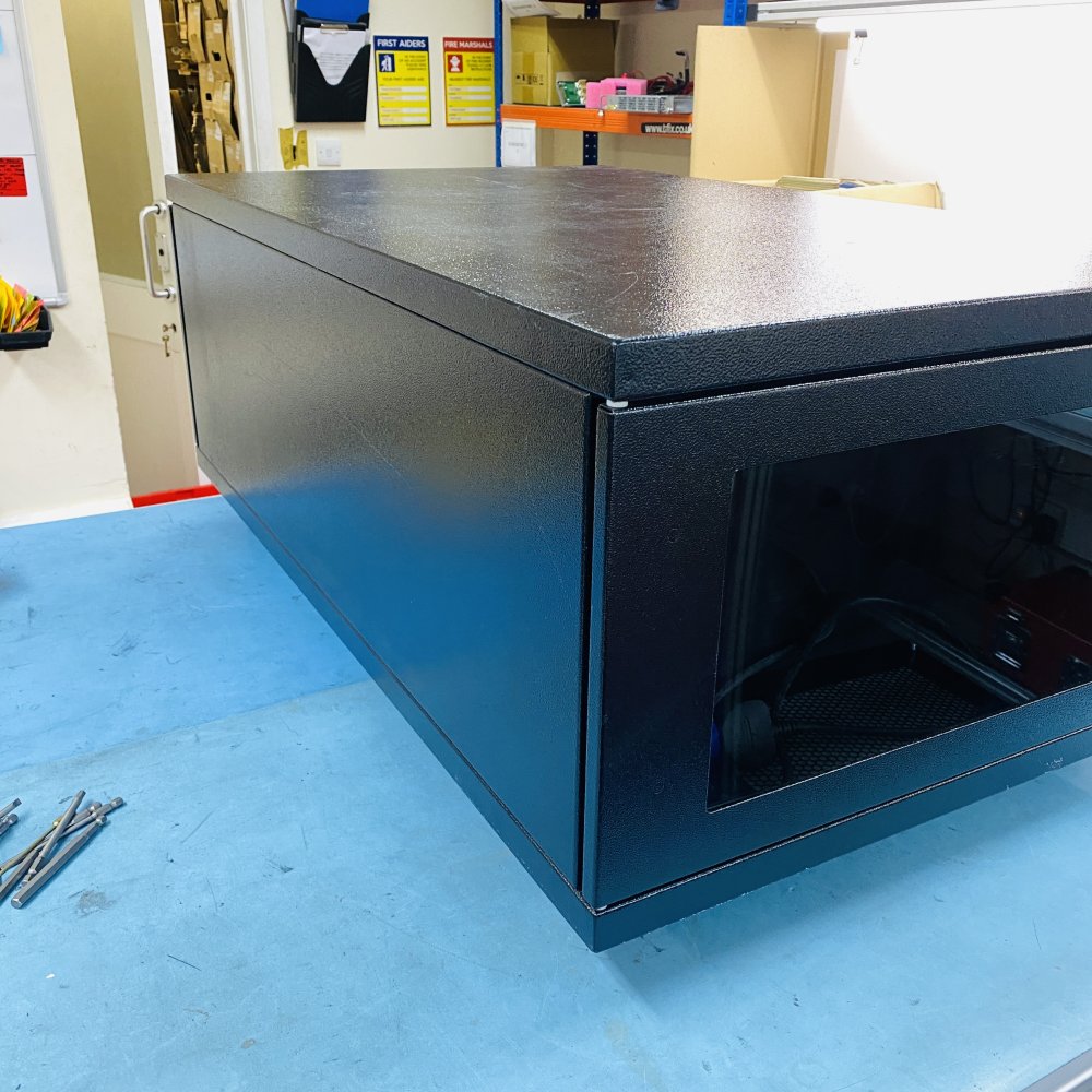 Lockable Network Server Metal Cabinet w/ Glass Door & Cooling Fans Grade-B
