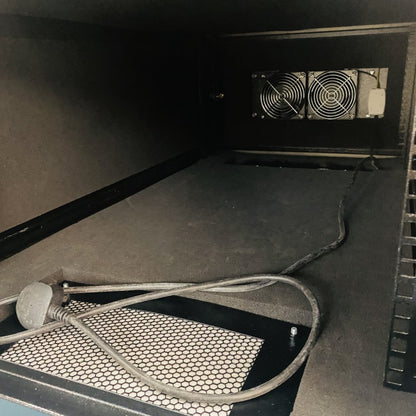 Lockable Network Server Metal Cabinet w/ Glass Door & Cooling Fans Grade-B