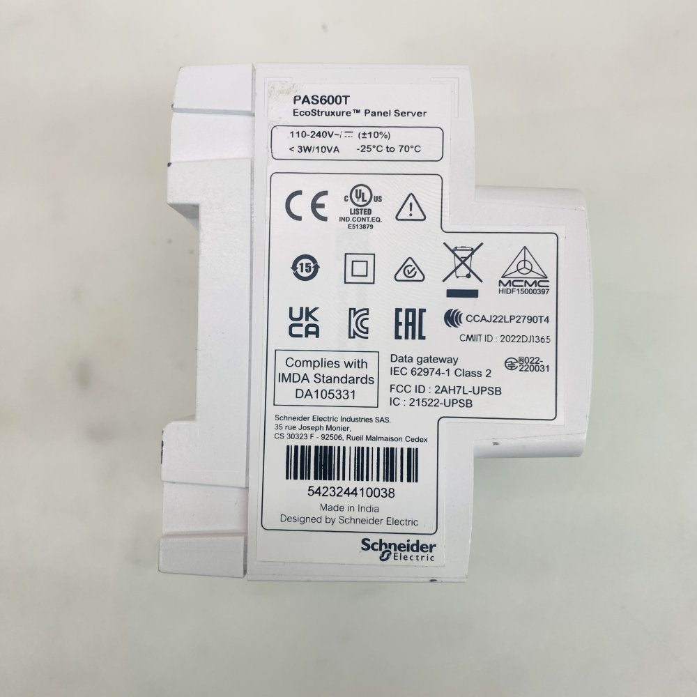 Schneider Electric EcoStruxure PAS600T Panel Server DIN Rail Grade-B